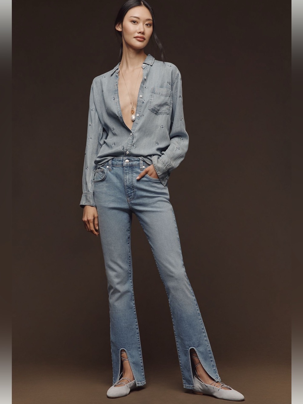 NWT Pilcro Anthropologie Split Front Jeans - Sz 30